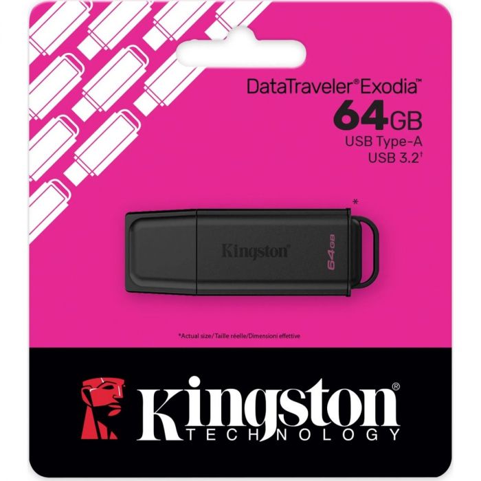 Накопичувач Kingston   64GB USB 3.2 Type-A Gen1 DT Exodia