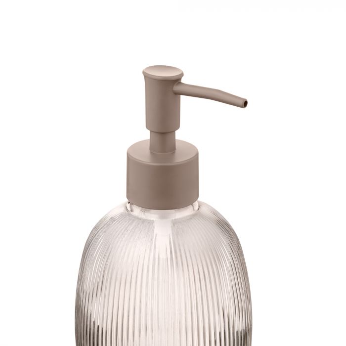 Диспенсер для мила ARDESTO Minimalism Mellon, 350мл, скло, пластик, сірий