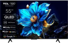 Телевізор 55" TCL QLED 4K 60Hz Smart Google TV Black