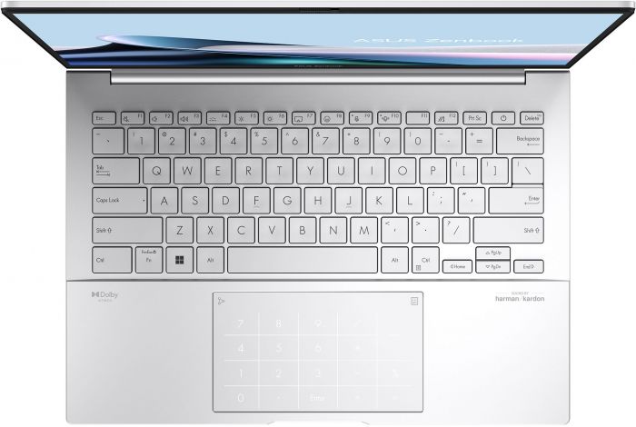 Ноутбук ASUS Zenbook 14 UX3405CA-ST1262 14" 3K OLED, Intel Ultra 5 225H, 16GB, F1TB, UMA, NoOS, Сріблястий