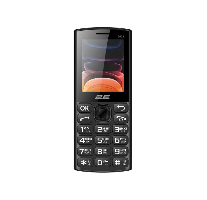Мобільний телефон 2E E240 2025 2.4" 2SIM, 1400мА•год, чорний