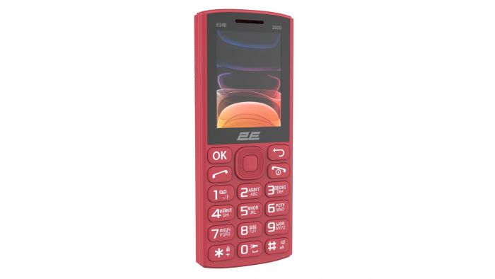 Мобільний телефон 2E E240 2025 2.4" 2SIM, 1400мА•год, червоний