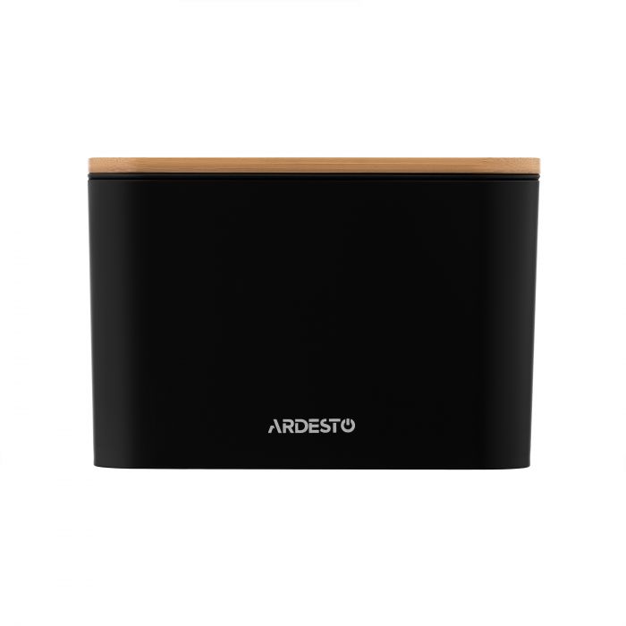 Набір для ванної кімнати Ardesto Minimalism, 3 предмети, поліпропілен, бамбук, чорний
