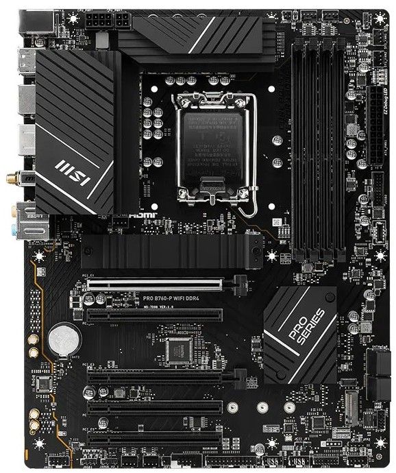 Материнcька плата MSI PRO B760-P WIFI DDR4 s1700 B760 4xDDR4 M.2 HDMI DP ATX