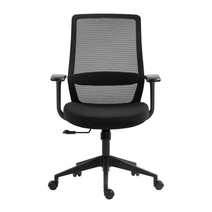 Крісло 2E OFFICE OC140, тканина, фіксовані підлокітники, чорний