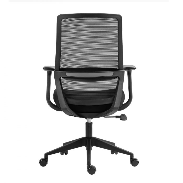 Крісло 2E OFFICE OC140, тканина, фіксовані підлокітники, чорний