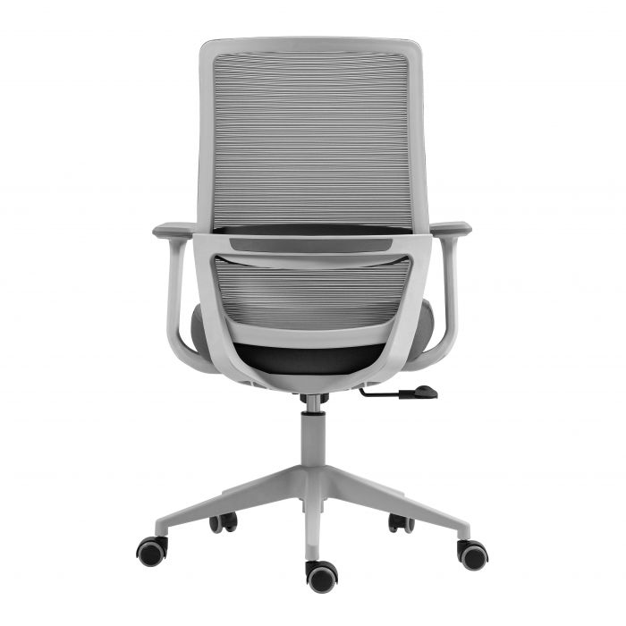 Крісло 2E OFFICE OC140, тканина, фіксовані підлокітники, сірий