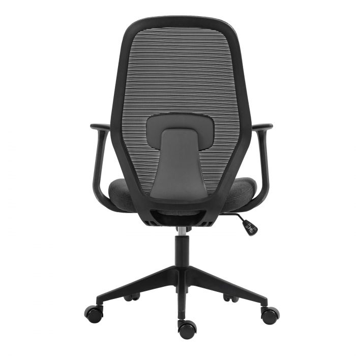 Крісло 2E OFFICE OC110, тканина, фіксовані підлокітники, чорний