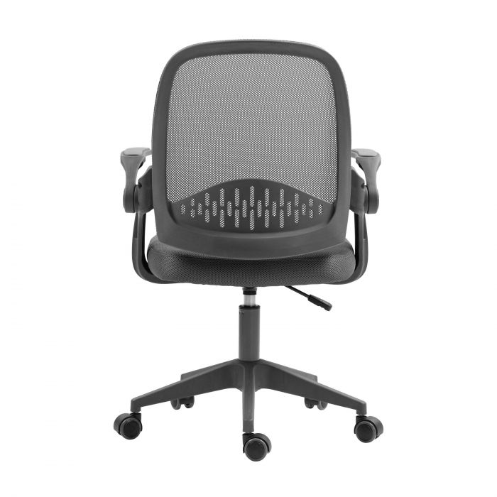 Крісло 2E OFFICE OC100, тканина, відкидні підлокітники, темно-сірий