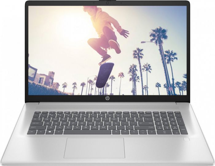 Ноутбук HP 17-cn4039ua 17.3" FHD IPS AG, C3-100U, 8GB, F512GB, UMA, DOS, сріблястий