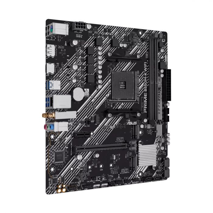 Материнcька плата ASUS PRIME B550M-K WIFI sAM4 B550 4xDDR4 M.2 HDMI DVI D-Sub Wi-Fi BT mATX