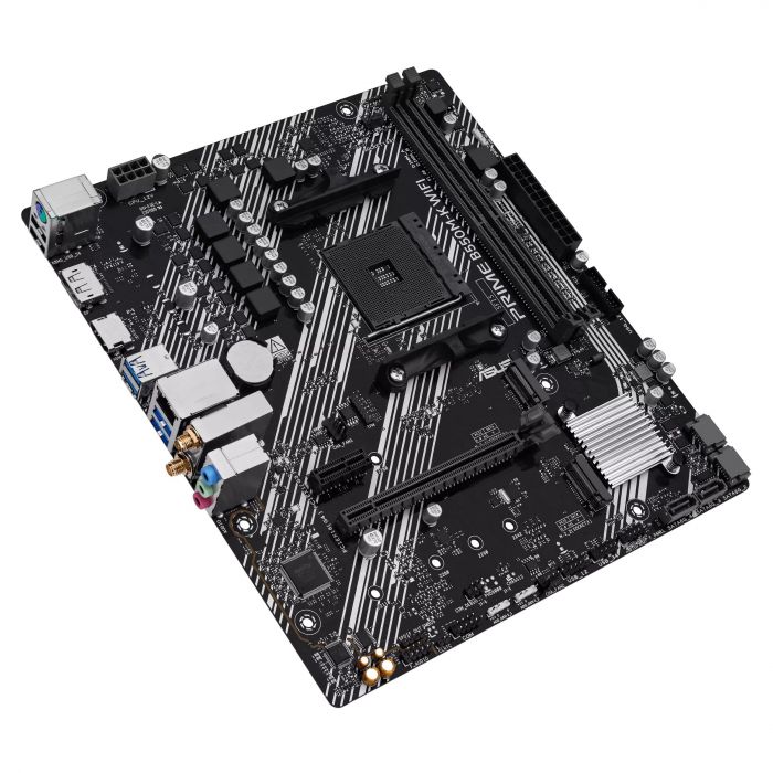 Материнcька плата ASUS PRIME B550M-K WIFI sAM4 B550 4xDDR4 M.2 HDMI DVI D-Sub Wi-Fi BT mATX