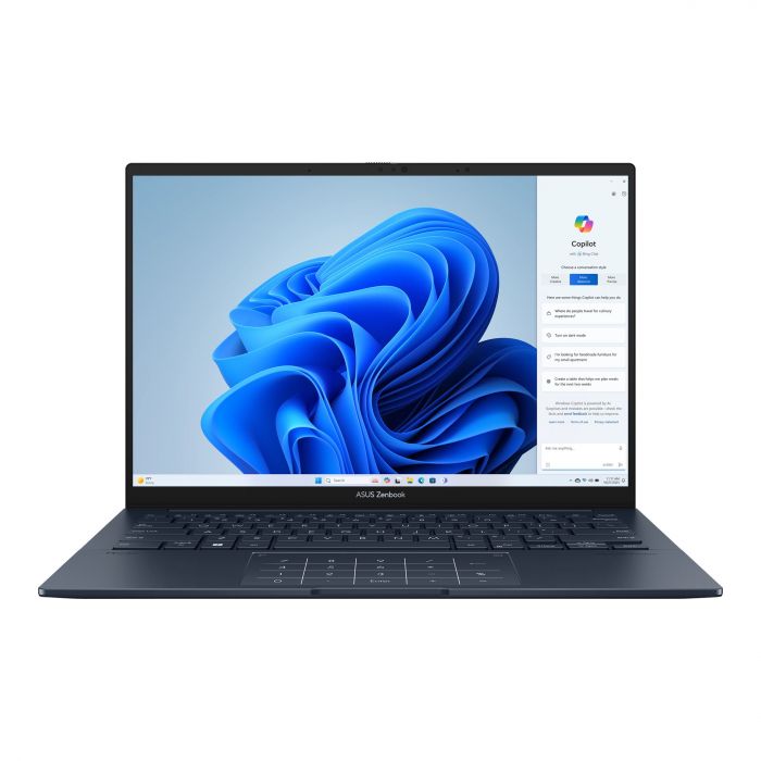Ноутбук ASUS Zenbook 14 UX3405CA-ST781X 14" 3K OLED, Intel Ultra 9 285H, 32GB, F1TB, UMA, Win11P, Блакитний