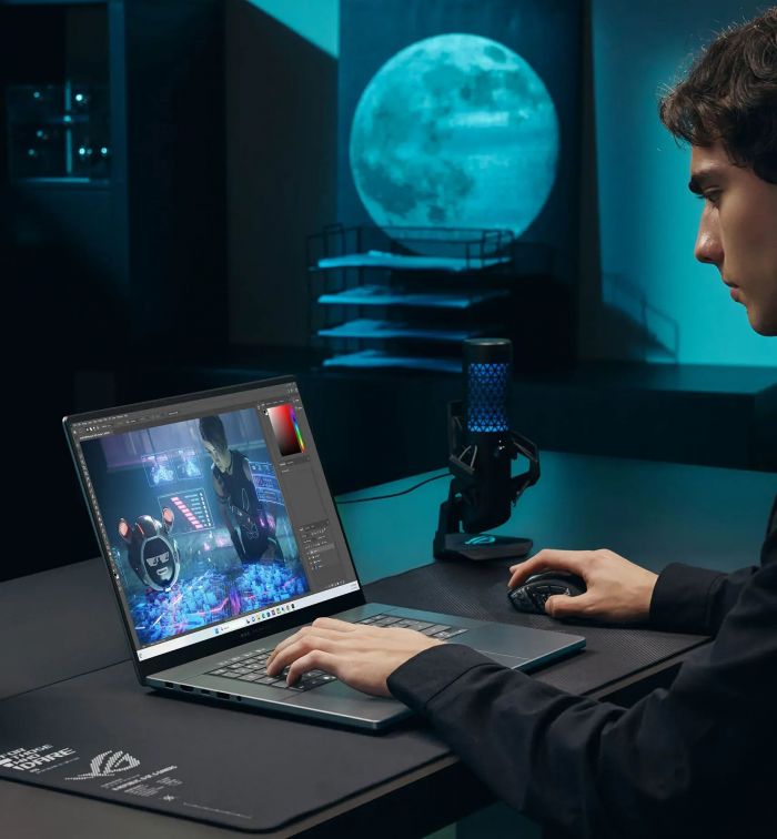 Ноутбук ASUS ROG Zephyrus G16 GU606AR-TB063W 16" WQXGA OLED, Intel Ultra 9 386H, 32GB, F1TB, NVD5070Ti-12, Win11, Сірий