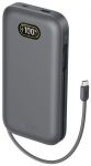 Акумулятор портативний літій-іонний Power Bank Belkin 27000мА·год, 240Вт, з інтегрованим кабелем USB-C, сірий