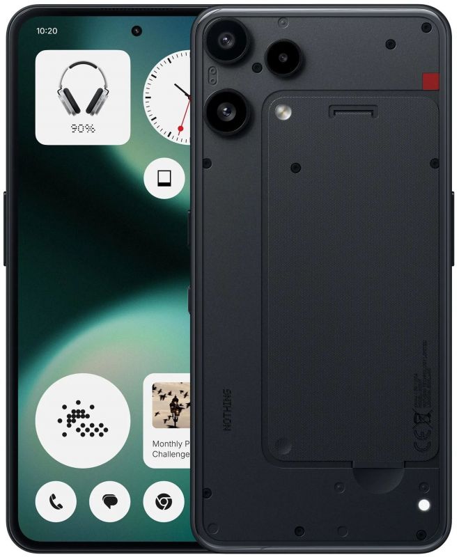 Смартфон Nothing Phone (3a) Lite 5G 6.77" 8/128ГБ, 2SIM, 5000мА•год, чорний