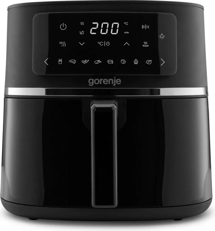 Мультипіч Gorenje 1750Вт, чаша-5.7л, сенсорне управл., 8 авто. програм, екран XL, пластик+метал, чорний