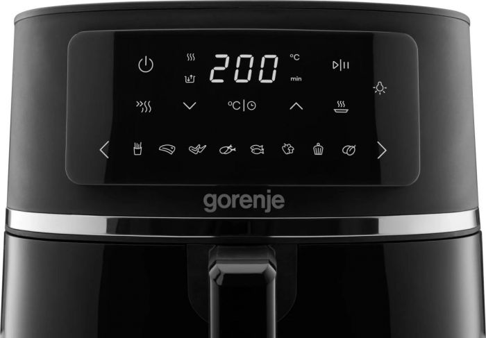 Мультипіч Gorenje 1750Вт, чаша-5.7л, сенсорне управл., 8 авто. програм, екран XL, пластик+метал, чорний