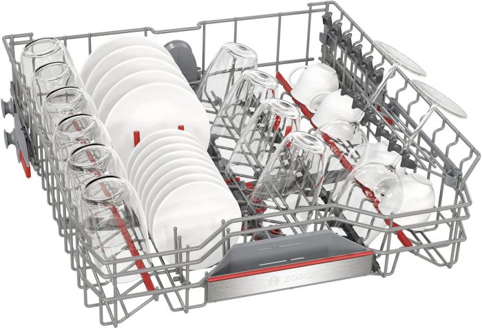 Посудомийна машина Bosch вбудована, 14компл., A, 60см, дисплей, 3й кошик, Zeolith, білий