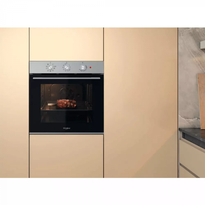 Духова шафа Whirlpool електрична, 71л, A, конвекція, нерж