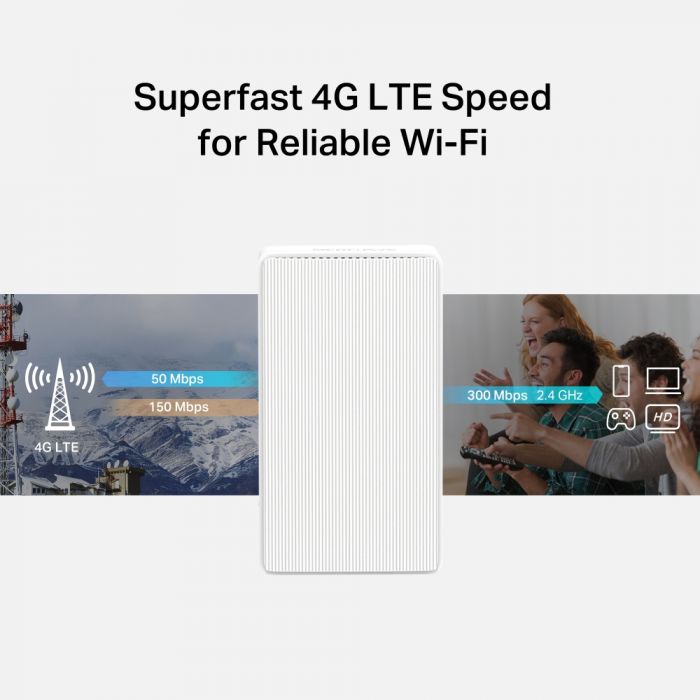 Маршрутизатор MERCUSYS MB110-4G N300, 4G/LTE, 1xFE LAN, 1xFE WAN