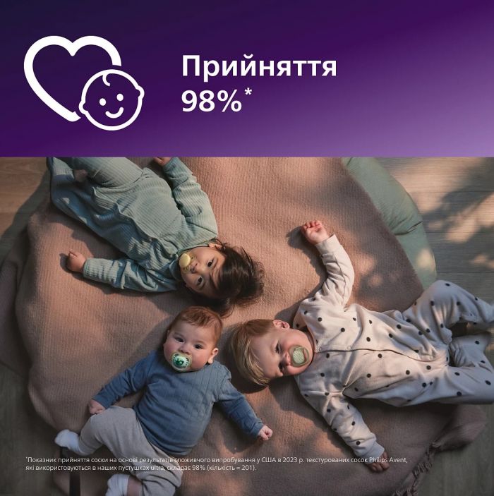 Пустушка  Avent  Ultra Air, 0-6 міс. 2 шт, дизайн для хлопчиків.