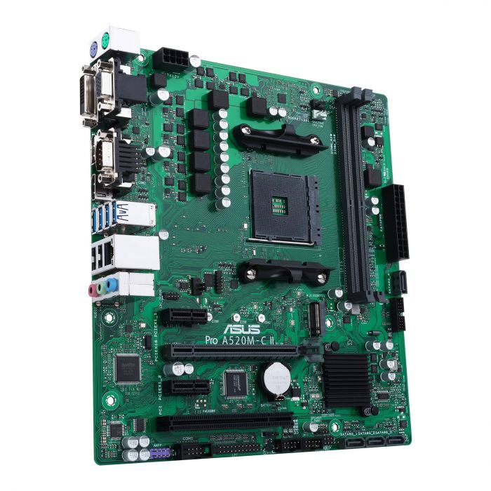 Материнcька плата ASUS PRO A520M-C II/CSM sAM4 A520 2xDDR4 HDMI D-Sub DP DVI mATX