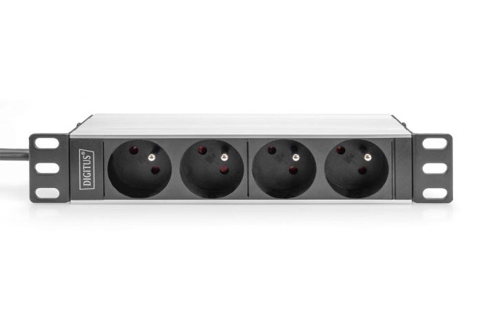 Пристрій розподілу електроживлення DIGITUS 10" 1U, 16A, 230V 4xSchuko, вилка Schuko