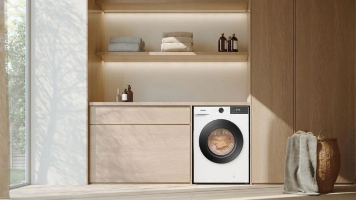 Пральна машина Gorenje фронтальна, 6кг, 1200, A, 41.5см, чорний люк, дисплей, пар, інвертор, білий