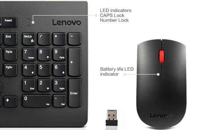 Комплект клавіатура та миша Lenovo Essential Wireless Keyboard and Mouse Combo Gen2 Ukraine