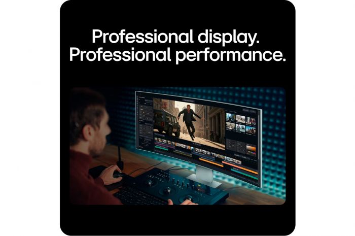 Монітор LG 39,7" 40U990A-W 2xHDMI, DP, USB-C, RJ-45, MM, IPS Black, 5120x2160, 120Hz, DCI-P3 99%, CURVED, FreeSync, HAS, HDR600