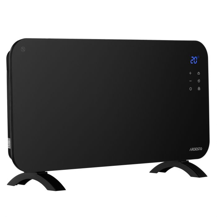 Конвектор ARDESTO CHH-2000EBG 20м2, 2000Вт, WI-FI, електр. кер-ння, ПДК, закр. нагрів. елемент, дисплей, програматор, таймер, IP24, скло, чорний