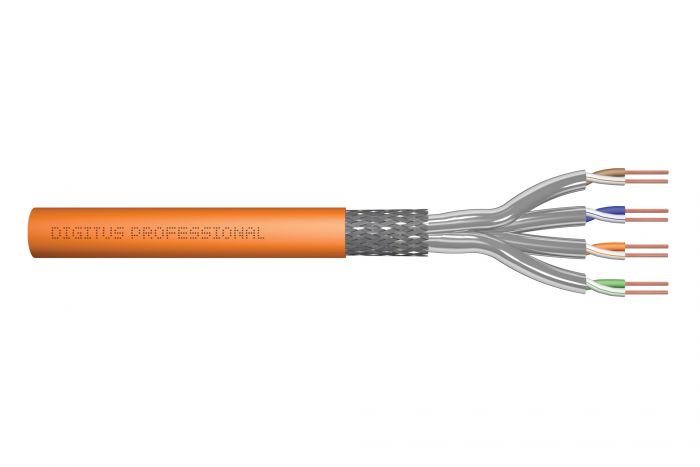 Кабель "вита пара" DIGITUS CAT 7 S-FTP, 500м, AWG 23/1, LSZH, помаранчевий