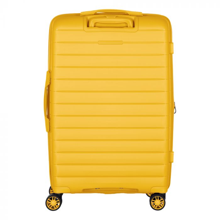 Валіза 2E, Aero, поліпропілен, середня, 63/78 л, TSA, 4 колеса, EXP, бурштиново-жовтий