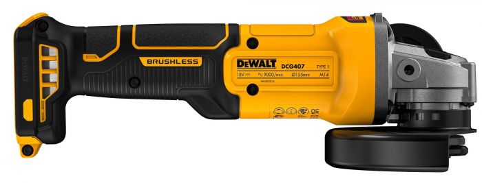 Шліфмашина кутова акумуляторна DeWALT 18В XR Li-lon 125мм 0-9000об/хв 1.61кг без АКБ та ЗП