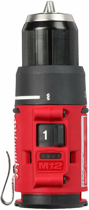 Шурупокрут-дриль акумуляторний Milwaukee M12 BLDDRC-201BRF 12В 2А·год 40Нм 0-1700об/хв ЗП С12 сумка 0.98кг