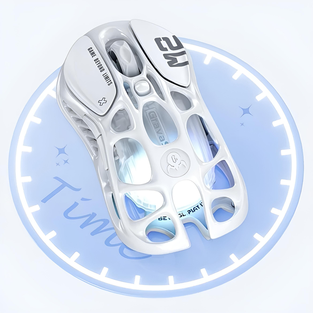 Миша GravaStar Mercury M2, BT/WL/USB-A, RGB, Opaline White