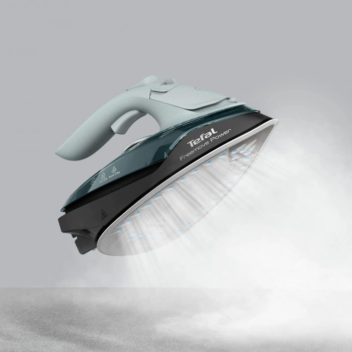 Праска Tefal безпровідна Freemove Power, 2600Вт, 250мл, паровий удар -220гр, постійна пара - 40гр, база для заряджання, автовимкнення, керам. підошва, зелений