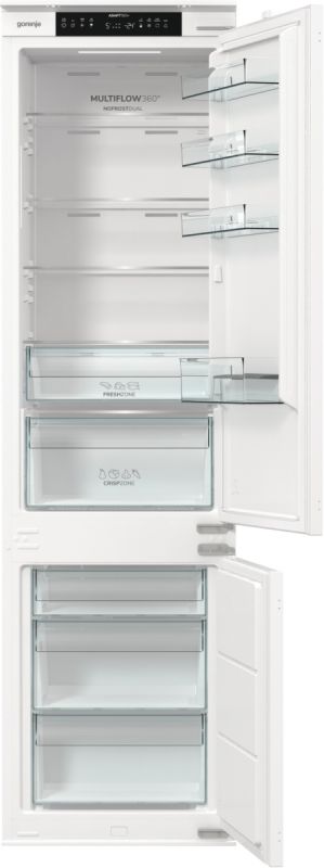 Вбуд. холодильник з мороз. камерою Gorenje, 193х55х54см, 2 двері, 208(76)л, А+, NF+, Зона св-ті, Диспл, Біли