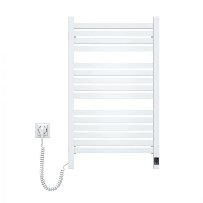 Рушникосушка Navin електрична Авангард Х, 800х480х71мм, Wi-Fi, сталь, білий, ліве підключення