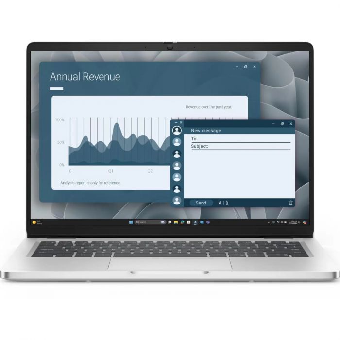 Ноутбук Dell Pro 14 14" FHD+ IPS AG, AMD R5-220, 16GB, F512GB, UMA, Win11P, сріблястий, US клавіатура