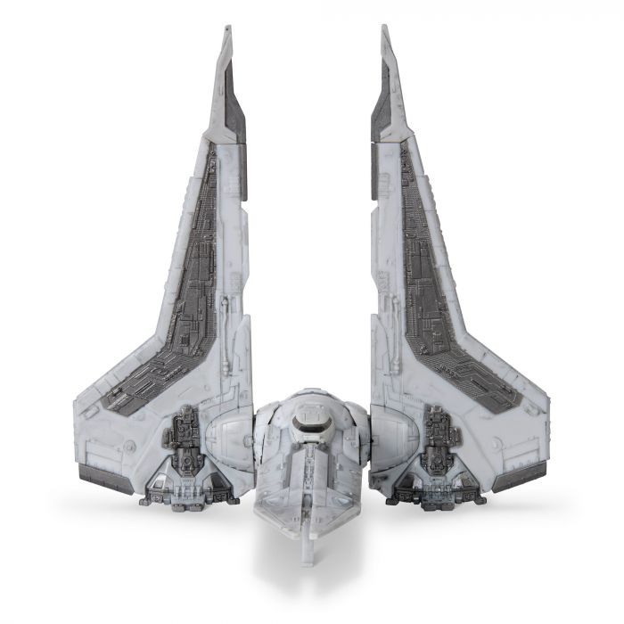 Ігрова колекційна фігурка Star Wars Medium Vehicle Транспорт та фігурка Kom'rk-Class Mandalorian Starfighter 12.5см
