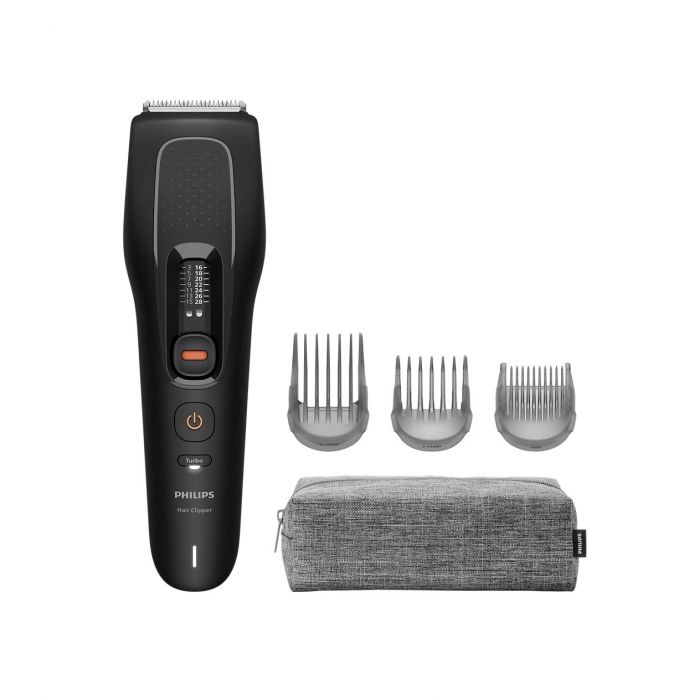 Машинка для стриження  Philips Series 5000, акум., роторний мотор, насадок-3, кейс, сталь, чорний