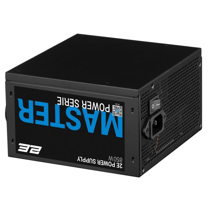 Блок живлення 2E Master Power  (850W), >80%, 80+ White, 120мм, 1xMB 24pin(20+4), 1xCPU 8pin(4+4), 3xMolex, 5xSATA, 4xPCIe 8pin(6+2)