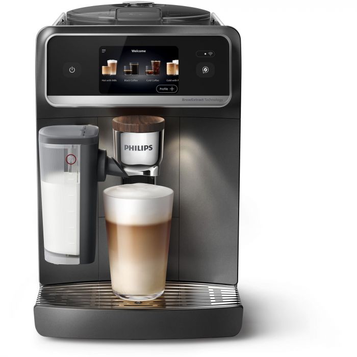 Кавомашина Philips Series 8000 Cafe Aromis, 1.9л, зерно+мелена, автомат.капуч, дисплей, авторецептів -54, чорний