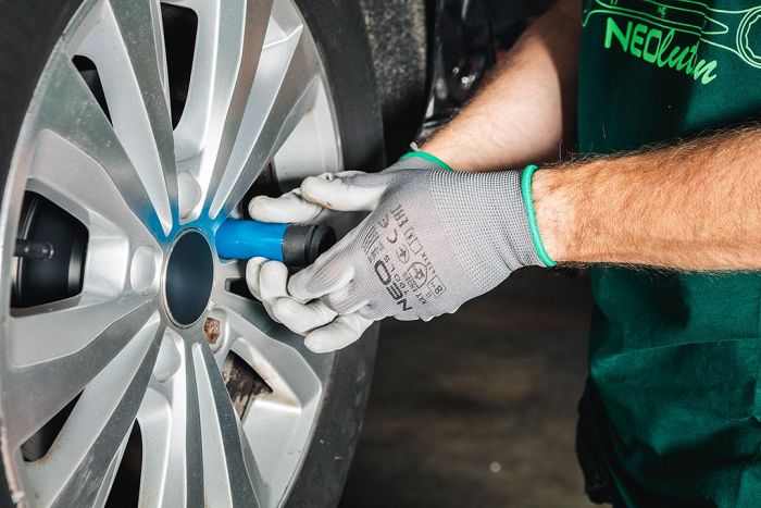 Рукавички робочі Neo Tools поліестер з поліуретановим покриттям, р.8, сірий 12шт