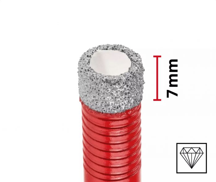 Свердло по кахелю та склу трубчате Einhell 5/6/8/10мм XS-Case набір 4шт 0.12кг