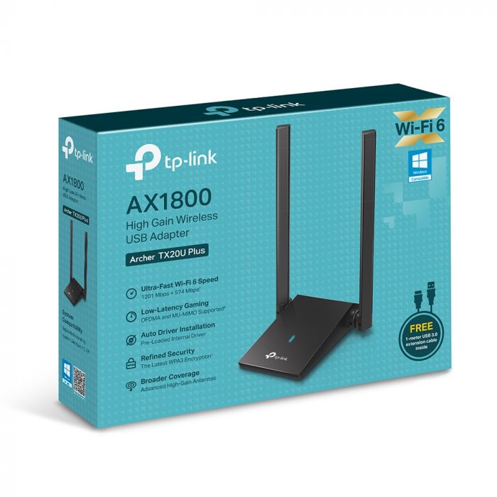 WiFi-адаптер TP-LINK Archer TX20U Plus AX1800 USB 3.0