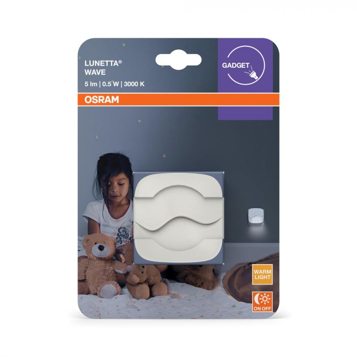 Світильник нічник OSRAM LUNETTA UNETTA WAVE 0.5Вт 3000К 5Лм білий