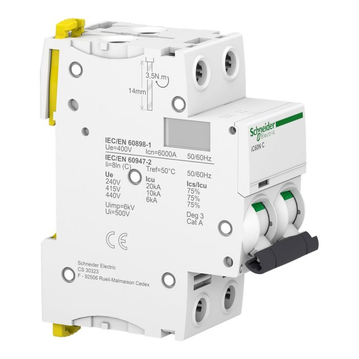 Автоматичний вимикач Schneider Electric, IC60N 2P C 40A (6kA)